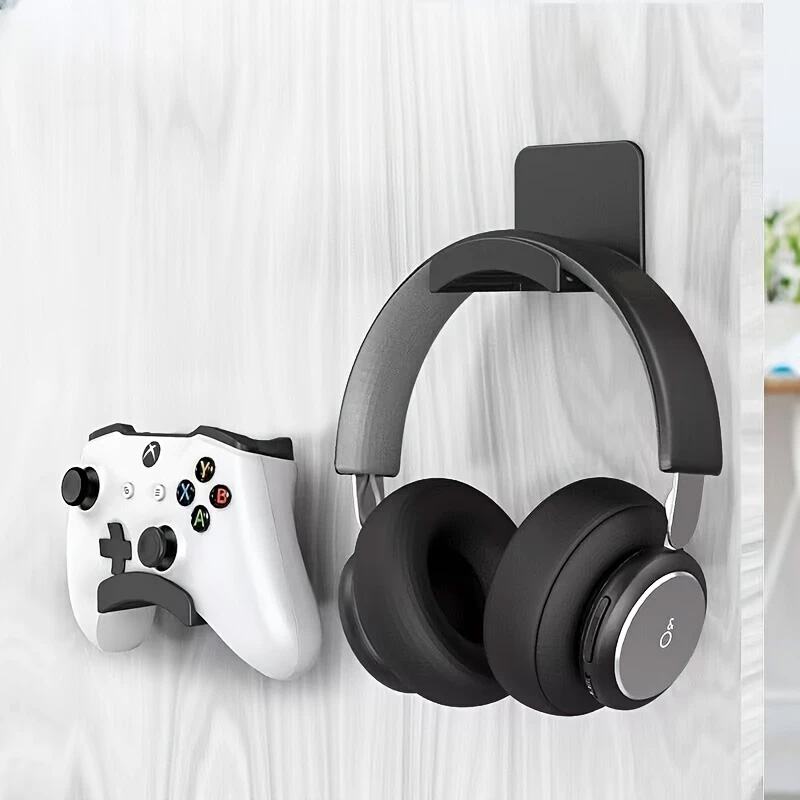 4Pcs Black Adhesive Headphone  - Gaming Accessories For Gaming Desk ulasan dan harga