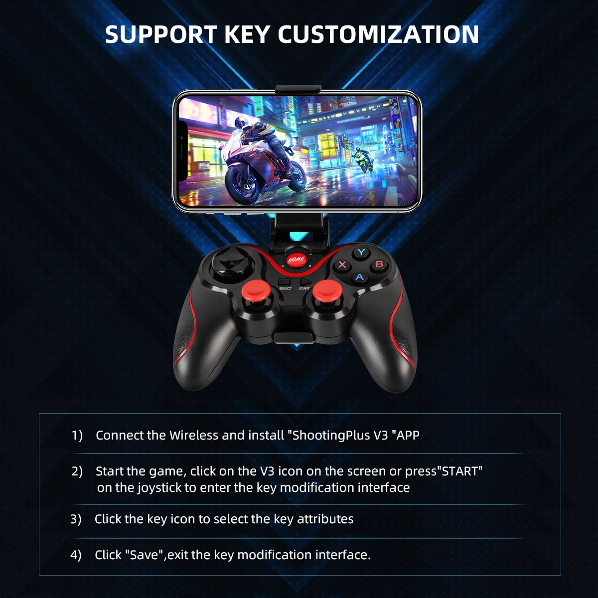 GAMINJA Wireless Bluetooth Gam - Gaming Accessories Tablet ulasan dan harga