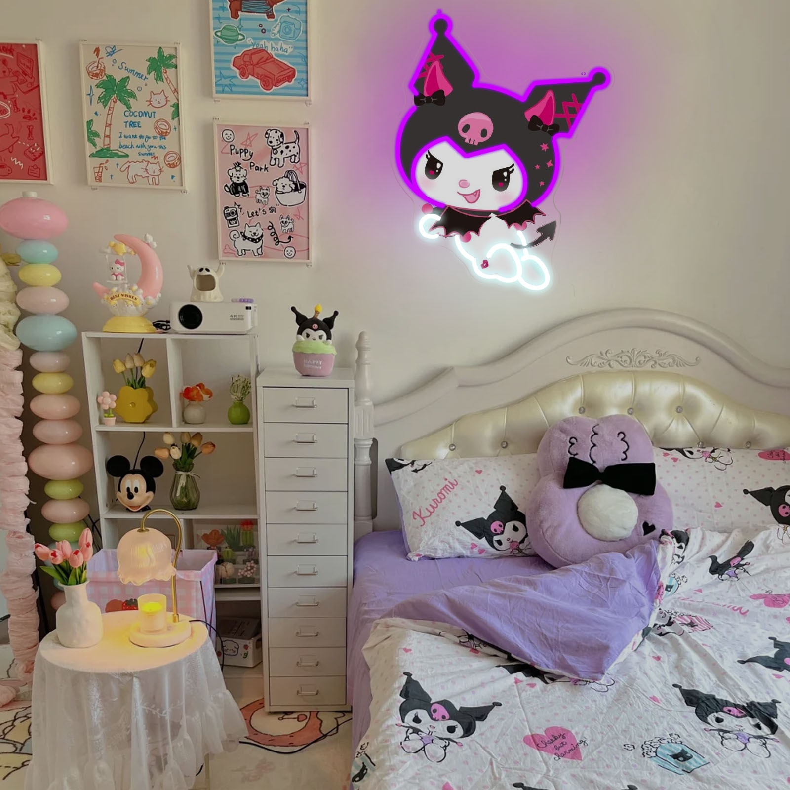 Kuromi LED Neon Sign Purple Gl - Gaming Accessories Led ulasan dan harga