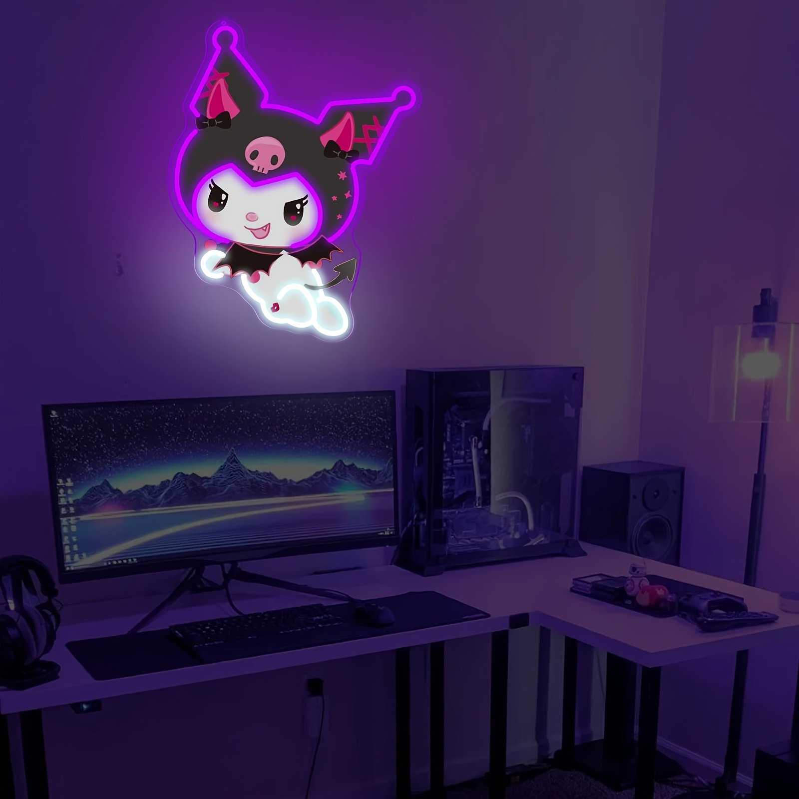 Kuromi LED Neon Sign Purple Gl - Gaming Accessories Led ulasan dan harga