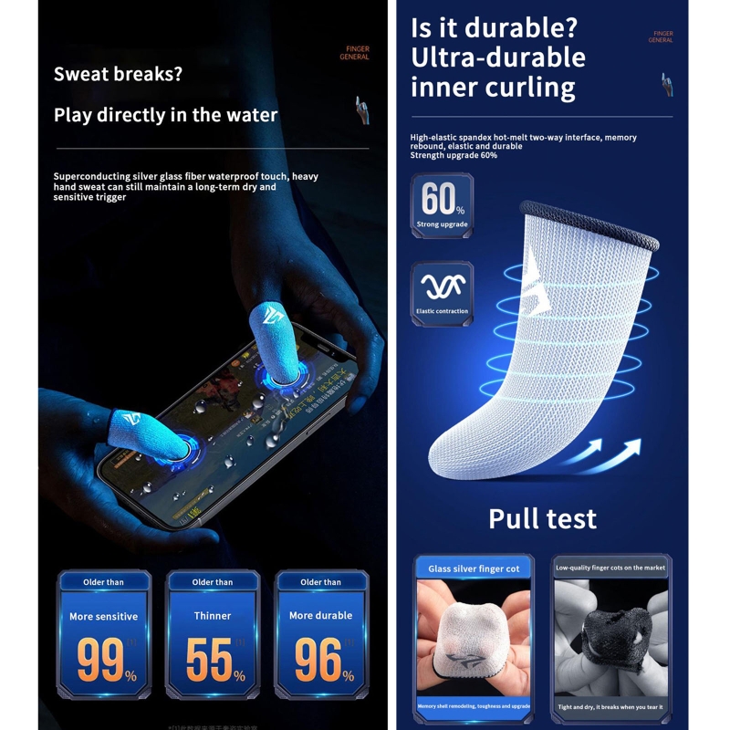 1 Pair Gamer Finger Sleeves Sw - Gaming Accessories Mobile ulasan dan harga