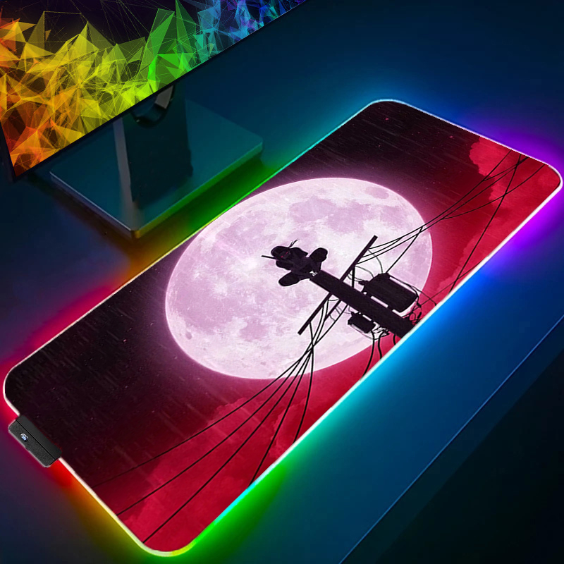 RGB Large Mouse Pad Backlight  - Gaming Accessories Led ulasan dan harga