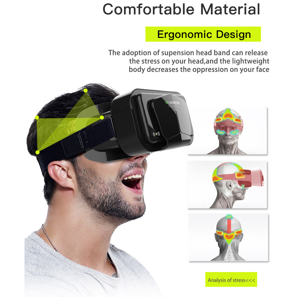 Shinecon VR Glasses 3D Headset - Gaming Accessories 10 Year Old ulasan dan harga