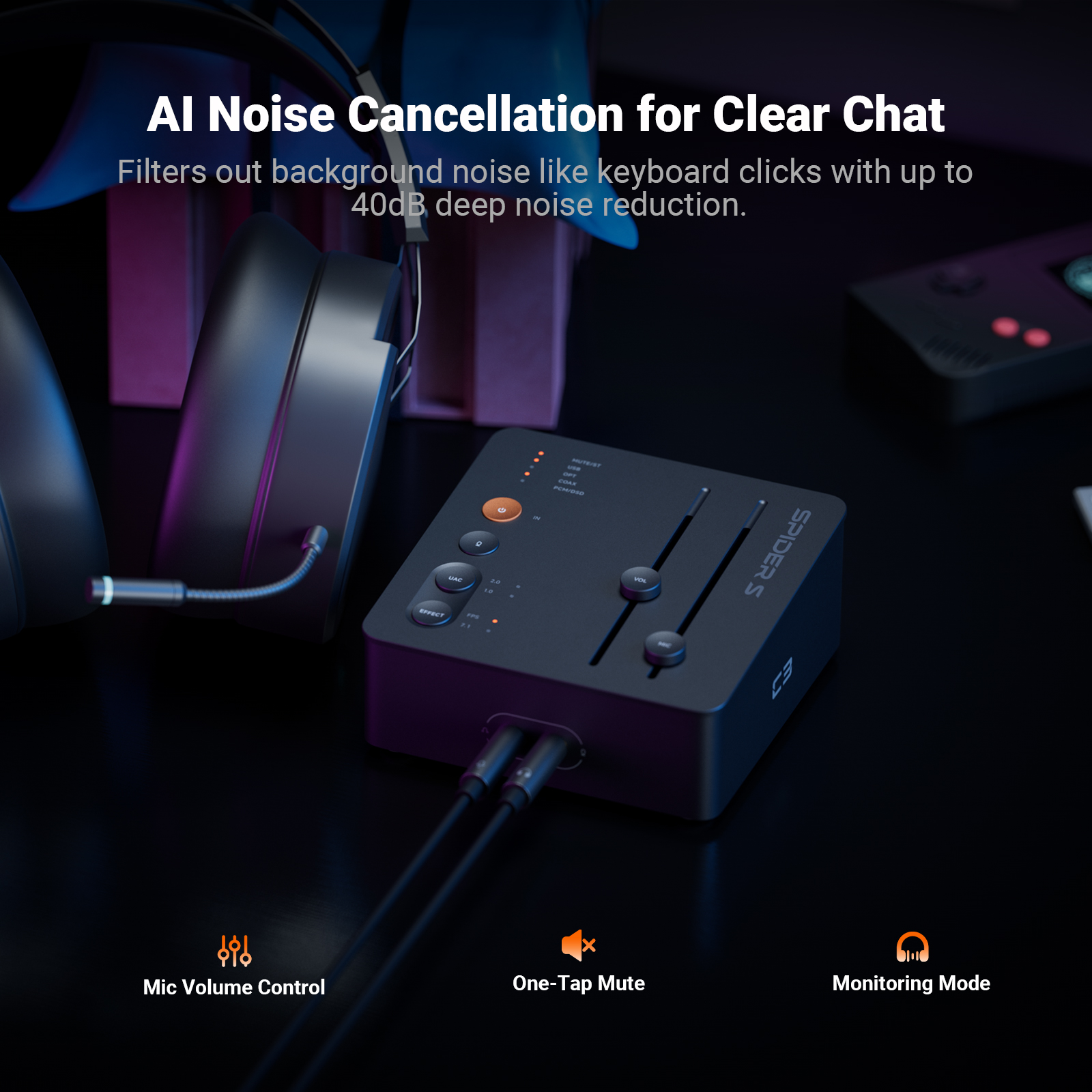 Fosi Audio C3 Gaming DAC Headp - Gaming Accessories Sale ulasan dan harga