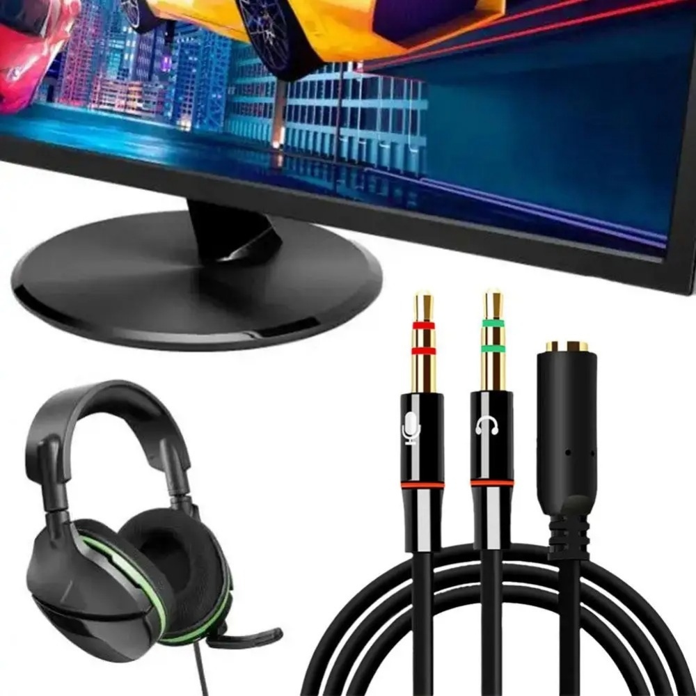 3.5mm Headphone Microphone Aud - Gaming Accessories Sale ulasan dan harga