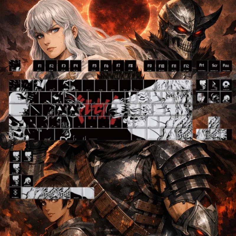 BERSERK Theme Anime Keycap 98  - Gaming Accessories Tablet ulasan dan harga