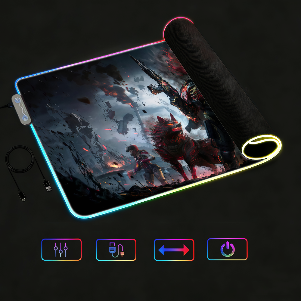 Mouse Pad RGB LED Non-slip Des - Gaming Accessories Led ulasan dan harga