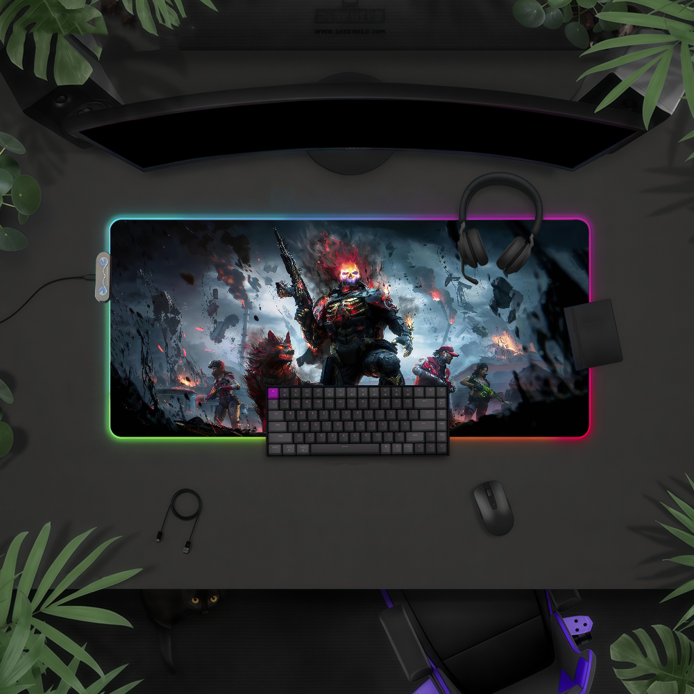 Mouse Pad RGB LED Non-slip Des - Gaming Accessories Led ulasan dan harga