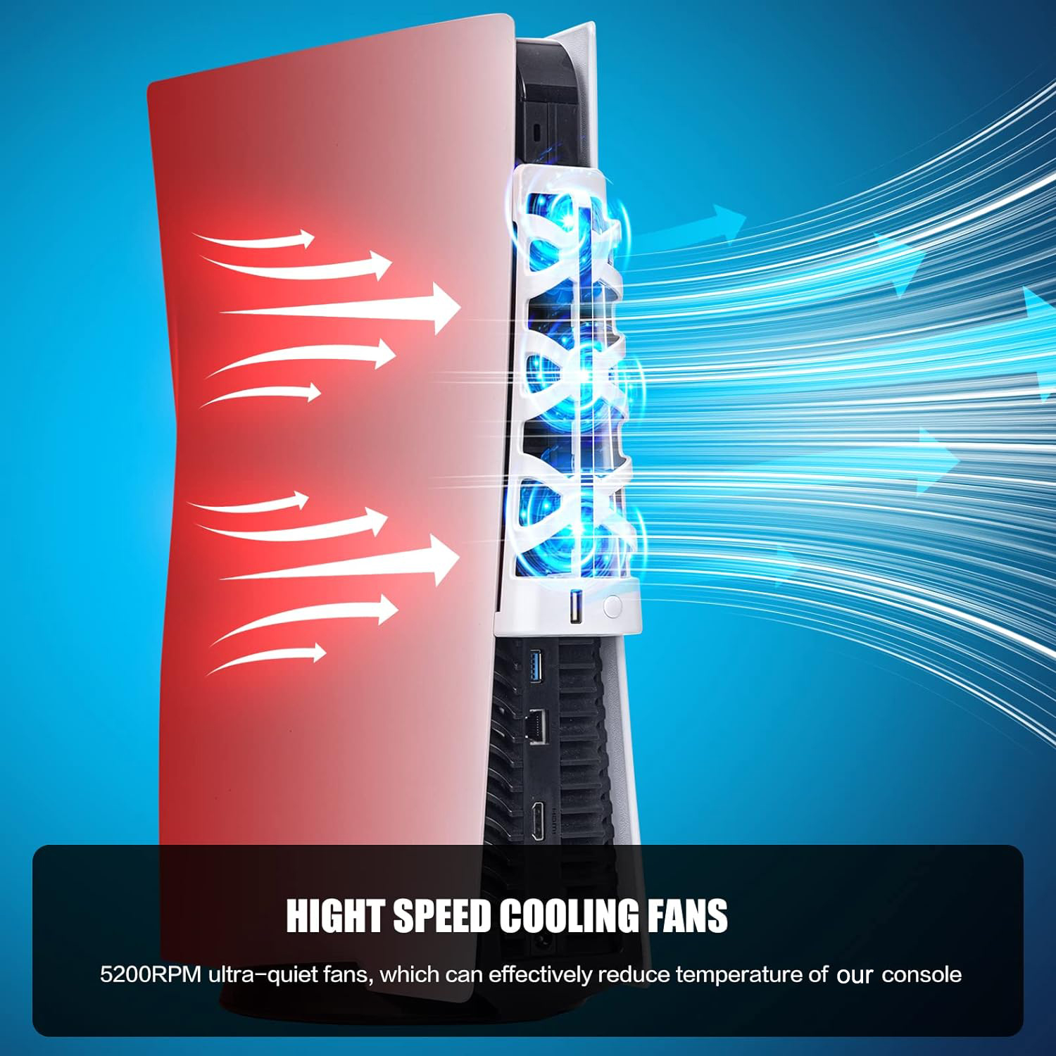 For PS5 Slient Cooling Fan wit - Gaming Accessories Led ulasan dan harga